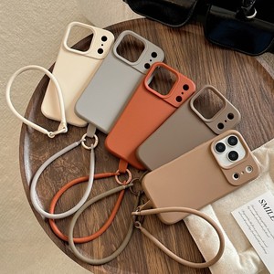 เคสโทรศัพท์มือถือซิลิโคนนิ่มสีพื้นเรียบง่าย พร้อมสายคล้อง สำหรับ iPhone 17 pro max 11 ขายส่งจากโรงงาน - Product Image 2