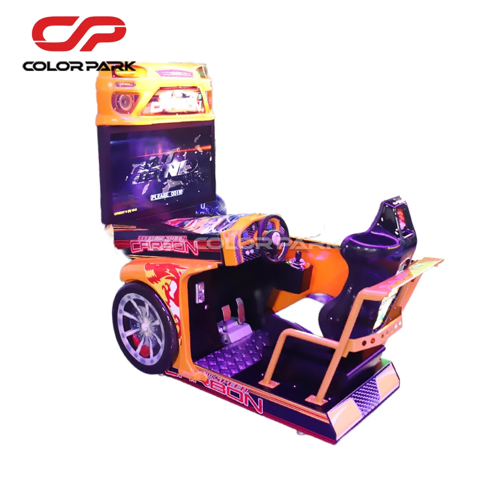 Renkli Park kapalı eğlence jetonlu oyunlar makineleri video kirli sürücü atari makinesi yarış simülatörü oyunları