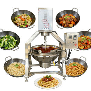 Wok automatique à agitation planétaire en acier inoxydable 100L/200L, chauffage au gaz/électricité, pour la cuisson de sauce chili, sauce <span class=keywords><strong>tomate</strong></span>, sauce de bœuf - Product Image 1