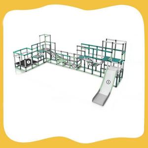 Set di Attrezzature per Allenamento Integrato per Bambini, Parco Giochi Interno con Struttura per Arrampicata e <span class=keywords><strong>Scivolo</strong></span> in Plastica per Camera da Letto - Product Image 2