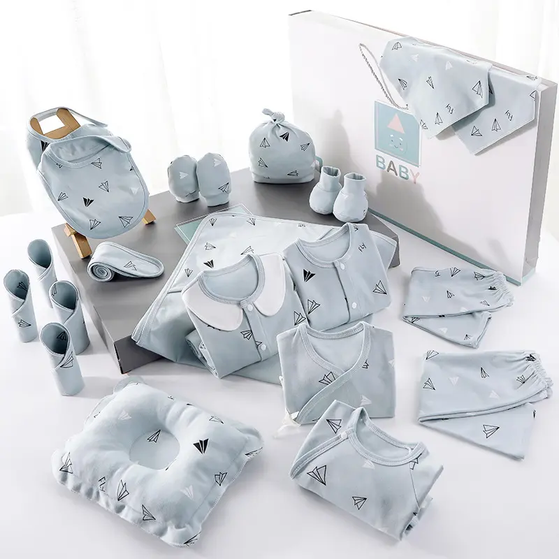 Подарочная коробка для новорожденных, Одежда для новорожденных с длинным рукавом, 100% хлопок, комплект одежды для младенцев, унисекс, комплекты детской одежды