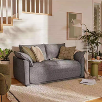 Sofá Cama Plegable con Asientos en Línea Recta, Sofá Tapizado Multifuncional para Sala de Estar para Sentarse y Dormir