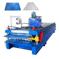 Machine de fabrication de tôles de toiture en fer ondulé, ligne de profilage automatique 2-en-1 pour tôles de toiture et trapézoïdales