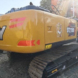 Excavatrice sur chenilles d'occasion SANY SY215C 9, peinture d'origine, marque chinoise, pour travaux de construction - Product Image 1