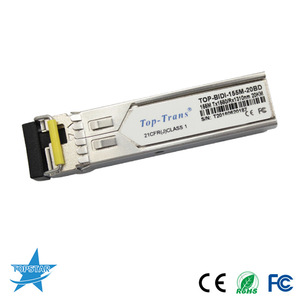โมดูลออปติคอล Top-Trans 155M Bidi ระยะ 20 กม. ตัวรับส่งสัญญาณ SFP แบบไฟเบอร์เดี่ยวสองทิศทาง - Product Image 3