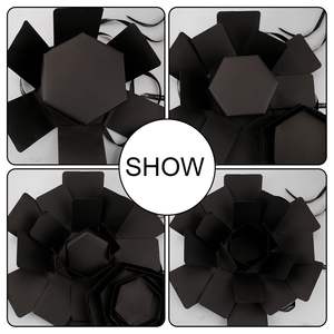 Caja de explosión hexagonal hecha a mano caja de regalo hexagonal negra cinta de flores de papel a granel ideal para suministros de envoltura de regalo de cumpleaños de boda - Product Image 4
