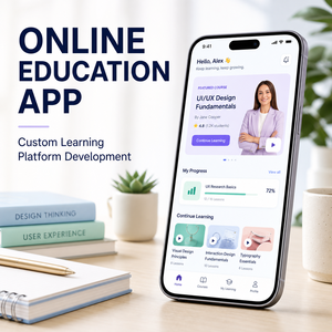 พัฒนาแอปพลิเคชันการศึกษาออนไลน์แบบกำหนดเองสำหรับ <span class=keywords><strong>IOS</strong></span> และ Android พร้อมวิดีโอคอร์ส ชั้นเรียนสด และการทดสอบความคุณวุฒิ - Product Image 1
