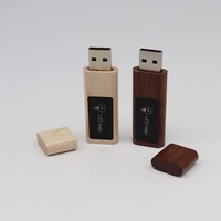 Tongkat USB LED warna-warni, tongkat memori USB LED penuh warna kayu 8GB 16GB 32GB 64GB 128GB