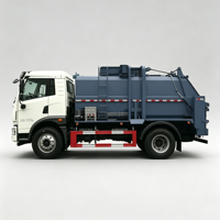 Camion de ramassage des déchets alimentaires municipaux 12T, étanche, avec mécanisme de levage manuel du bac et compacteur