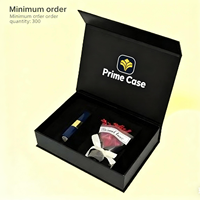 Boîte cadeau en papier rigide avec logo imprimé personnalisé, emballage en gros, vêtements de luxe, boîte pliante en papier magnétique noire avec ruban