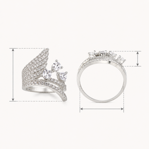 Anello a Forma d'Onda per Donne, Design Curvo, Accessorio per Dito da Indossare Quotidianamente - Product Image 5
