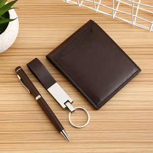 <span class=keywords><strong>Regalos</strong></span> personalizados de <span class=keywords><strong>boda</strong></span> <span class=keywords><strong>para</strong></span> invitados, carteras de diseñador, set de regalo <span class=keywords><strong>para</strong></span> hombres con bolígrafo y llavero, artículos únicos a la venta - Product Image 3