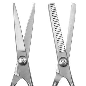 Tijeras Profesionales para el Cabello de 6 Pulgadas, Acero Inoxidable, Cabeza Recta con Anillos de Goma Confortables para Uso Estético - Product Image 4