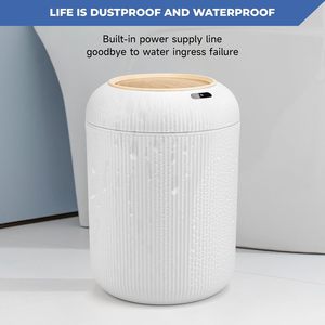 CF moderno <span class=keywords><strong>bagno</strong></span> in plastica impermeabile bidone della spazzatura cestino dei rifiuti cucina sensore elettrico automatico intelligente bidone della spazzatura - Product Image 6