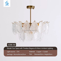 Lustre moderne en fer et verre, plafonnier semi-encastré E14, LED/incandécent, contrôle vocal par application pour salon et chambre à coucher