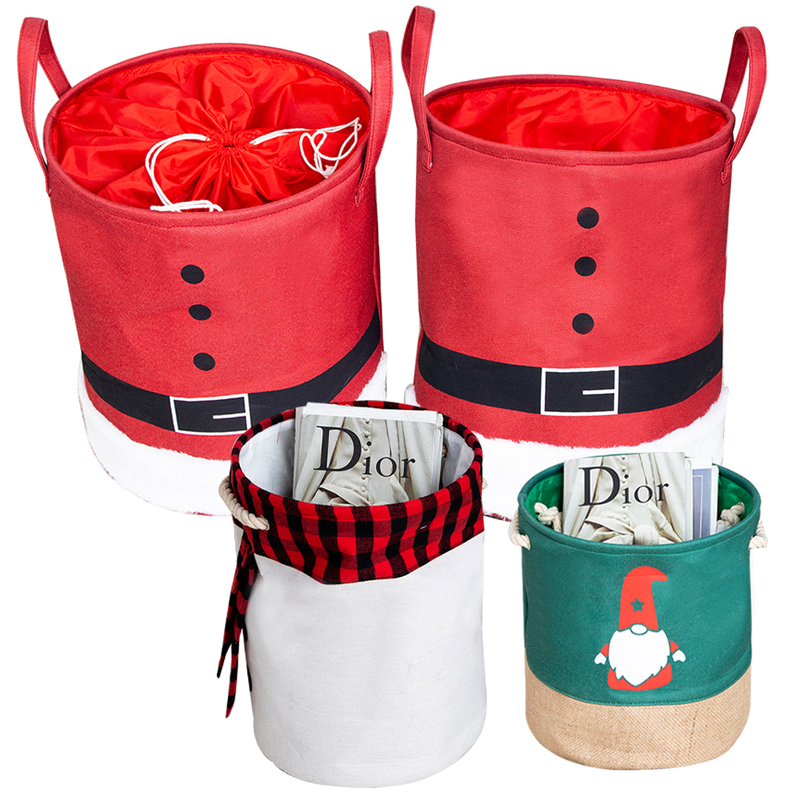 Christmas Santa Elk Decorations Empty Collapsible