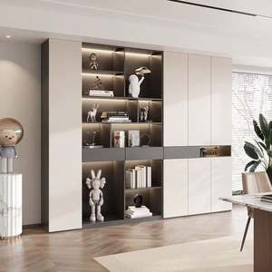 Bibliothèque de bureau en bois de meubles modernes avec portes en verre - Product Image 4