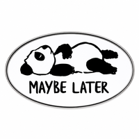 Broche en métal émaillée rigide 'Peut-être plus tard Panda' pour étudiants, adolescents, employés de bureau, décoration de sac à dos, chapeau, veste, badge humoristique