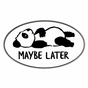 Broche de metal esmaltado duro 'Quizás más tarde' con diseño de panda para estudiantes, adolescentes, trabajadores de oficina, decoración para mochilas, sombreros y chaquetas, insignia de humor - Product Image 1