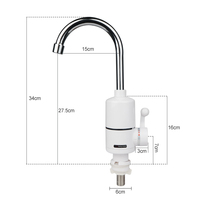 Robinet d'eau chaude instantané LED robinet de cuisine robinet de douche électrique boîtier en plastique chauffage électrique de l'eau salle de bain utilisation sans réservoir