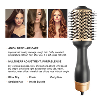 Styler de cheveux rotatif électrique Portable ion négatif 3 1 peigne multifonction sèche-cheveux en une étape brosse de coiffure pour le ménage