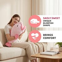 Peluche double en forme de poisson-boule en peluche courte, jouet animal marin de 13 pouces, cadeau de collection pour bébés de 0 à 24 mois