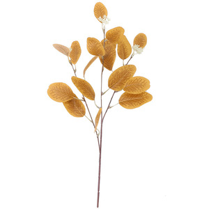 Bouquet d'eucalyptus artificiel Gardenia 49,5 cm, arrangement floral en soie pour la décoration de la maison et des mariages - Product Image 5