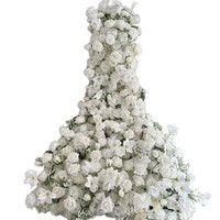 Guirlandes florales en soie d'hortensias et de roses, décorations de table en forme d'arche pour mariage, Noël, remise de diplôme, Pâques