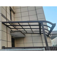 Auvent d'entrée en polycarbonate et aluminium de qualité supérieure avec réduction du bruit pour jardin et patio