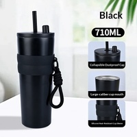Vaso Térmico Aurora Transfronterizo, Taza de Café, Alto Valor Estético, Gran Capacidad, Vaso para Hielo, Pipeta Portátil, Venta al por Mayor