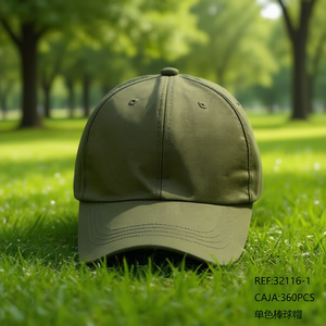 Casquette de baseball vert olive, couleur unie, ajustement réglable, unisexe, pour l'extérieur, décontractée, 6 panneaux - Product Image 3