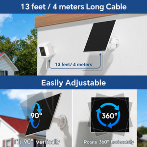 Zonnepaneel voor Ring Camera, 2-pack 3W zonnepaneel met 4000mAh batterij voor camera zonnelader compatibel met Ring Spotlight - Product Image 3