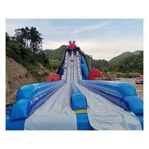 Grande telone in PVC gonfiabile percorso ad ostacoli con scivolo d'acqua gonfiabile scivolo d'acqua - Product Image 5