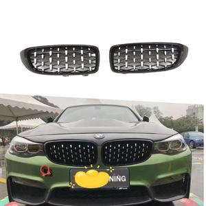 Parrilla Delantera para BMW F34, Totalmente Negra Brillante, Material ABS, para 3GT Meteor 2013-2019 - Product Image 1