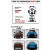 Kit de carrosserie pour BMW X6 E71 2008-2013, mise à niveau 2023+ G06 MT style sport, pare-chocs avant et arrière, kit de conversion