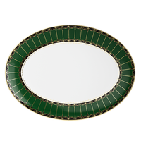 Assiette de table ronde en porcelaine fine vert foncé et or, style vintage de luxe, pour hôtels et restaurants, vente en gros