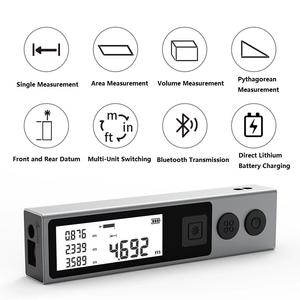 MiLESEEY M130 미니 거리 측정기 금속 ABS 고정밀 레이저 줄자 1년 보증 경량 53g 실내 측정용 - Product Image 3