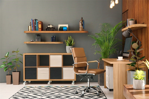 Étagères d'exposition personnalisées faites à la main pour décoration murale de plantes Étagère flottante en chêne épais fini à l'huile avec coins arrondis - Product Image 2