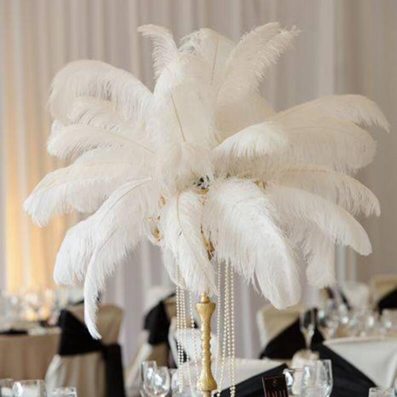 L14 Fabric Cloth Back Ostrich Feather