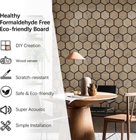 Panneaux acoustiques hexagonaux en bois akupanel hexagonal en bois panneau mural acoustique hexagonal en placage de bois