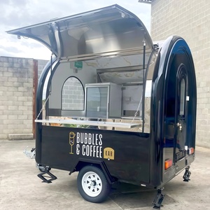 Rimorchio per BBQ, Carretto per Caffè, Furgone Mobile per Hot Dog e Gelati, Rimorchio Alimentare Completamente Attrezzato - Product Image 1