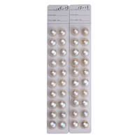 Perles de culture d'eau douce naturelles 12-13mm/12.5-13mm AAAA blanches à demi-trou pour boucles d'oreilles et pendentifs DIY