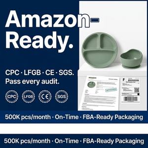 Bol à ventouse portable en silicone de qualité alimentaire, durable, non toxique, écologique, motif dessin animé, pour les tout-petits – pour des <span class=keywords><strong>repas</strong></span> sans dégâts - Product Image 6
