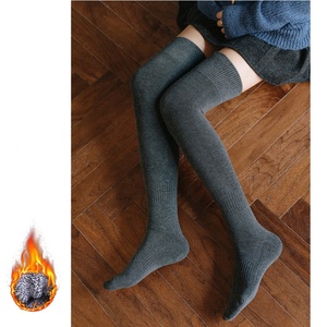 <span class=keywords><strong>Calze</strong></span> Lunghe Invernali in Spugna Spessa, Taglia Grande, Termiche, Sopra il Ginocchio, per Donna - Product Image 4