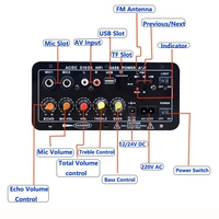 Module audio D10/D10-II avec carte amplificateur AUX, carte TF, USB, 30-120W, 4 ohms, haut-parleur 40W, 110V, 220V, 12V, 24V, subwoofer, 1.1CH