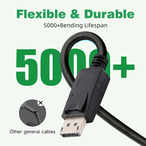 Câble adaptateur WISTAR DP vers <span class=keywords><strong>VGA</strong></span> 1,8 m pour connexion ordinateur projecteur moniteur convertisseur HD prenant en charge 1080P - Product Image 3
