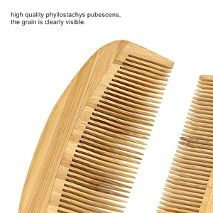 Eco amigable 4 piezas de <span class=keywords><strong>bambú</strong></span> Natural húmedo seco cepillo de masaje del cuero cabelludo peine cojín de cerdas de jabalí de Nylon desenredar el pelo de cepillo - Product Image 5