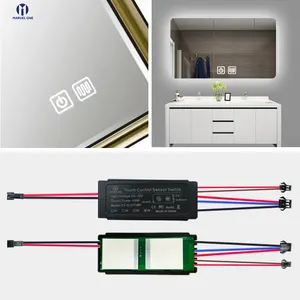 MARVEL ONE LED Lighting Anti Fog Film Control Capacitive DC12v 24v Double Button Touch Sensor Switch For Smart Bathroom Mirror