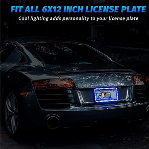 Xiangta, venta al por mayor, tamaño de EE. UU., acero inoxidable, aluminio, Metal en blanco, logotipo personalizado, Marco para matrícula de coche <span class=keywords><strong>con</strong></span> <span class=keywords><strong>luz</strong></span> - Product Image 3