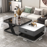 Table basse en pierre, salon, usage domestique, nouveau modèle 2026, table à thé de luxe léger